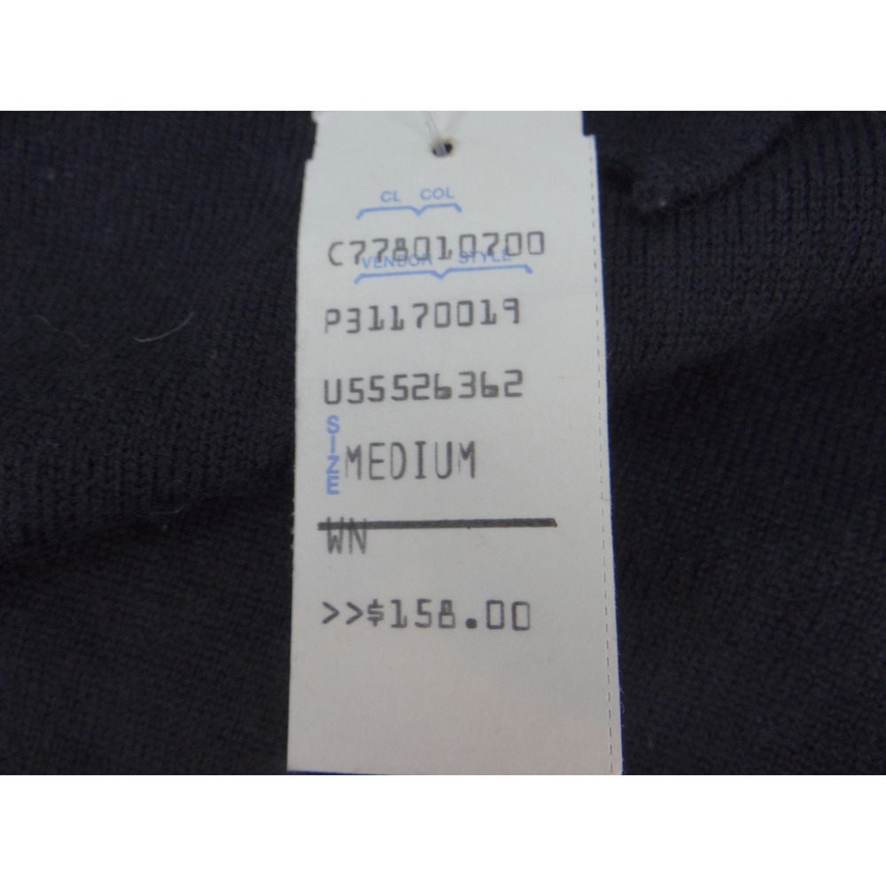 Ann Tjian for Kenar Vintage Black Lambswool Beaded Rhinestone Sweater Medium - Picture 8 of 9